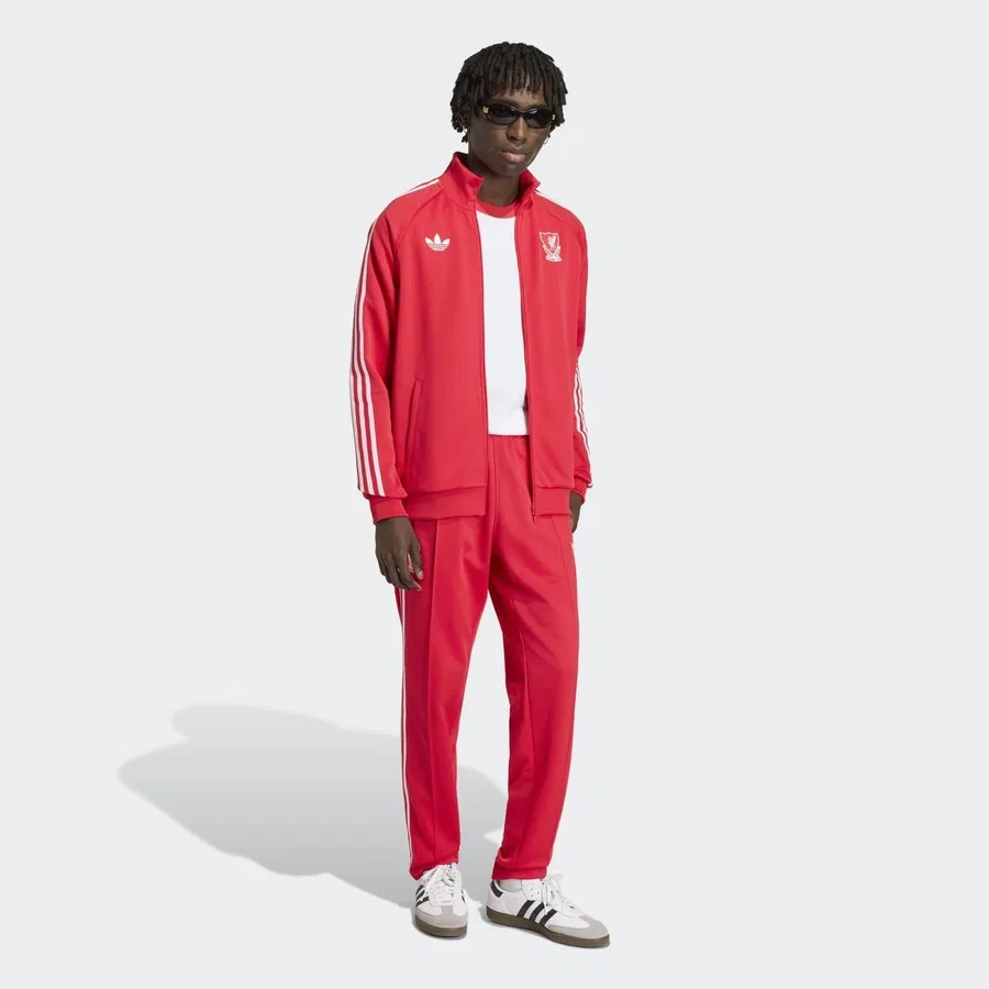 Куртка спортивная с длинным рукавом Liverpool FC Originals adidas, Красный — фото 3
