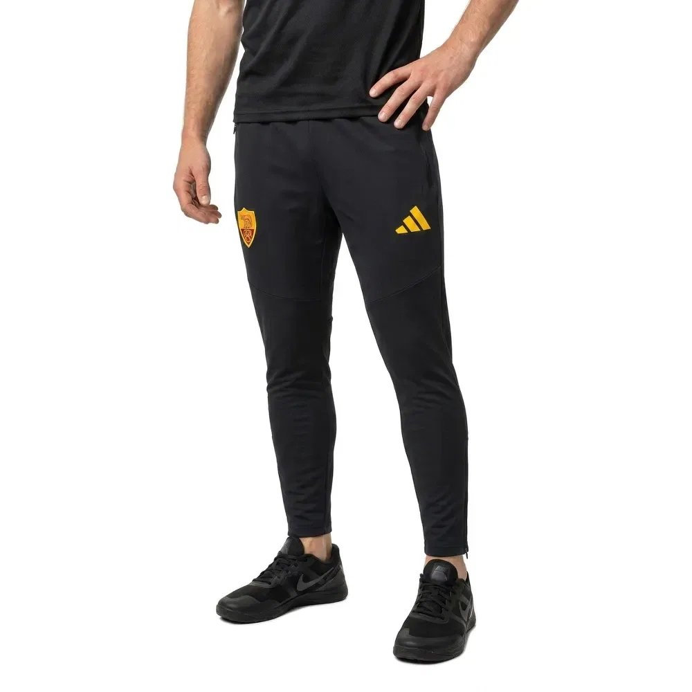 Мужские спортивные брюки с принтом AS Roma Tiro Travel Adidas, Black — фото 4