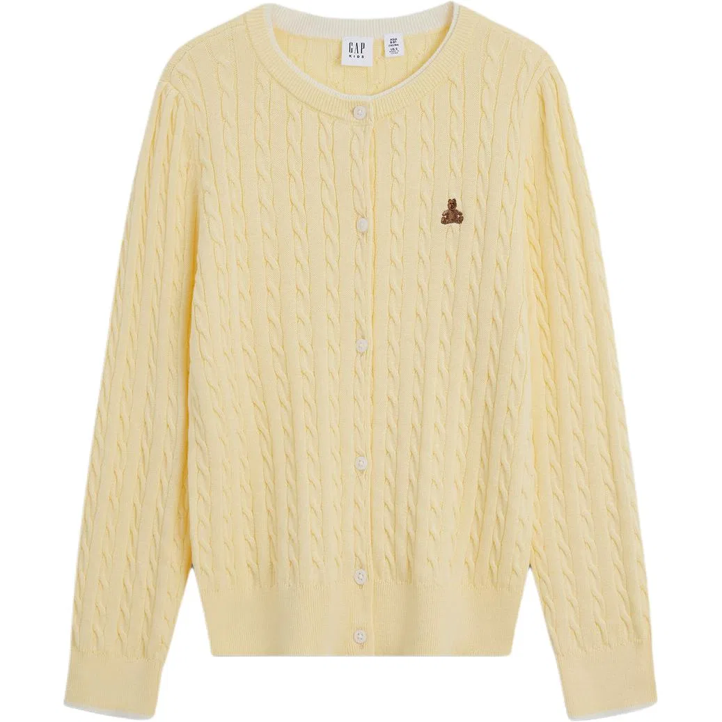 Детский свитер с круглым вырезом Light Yellow GAP