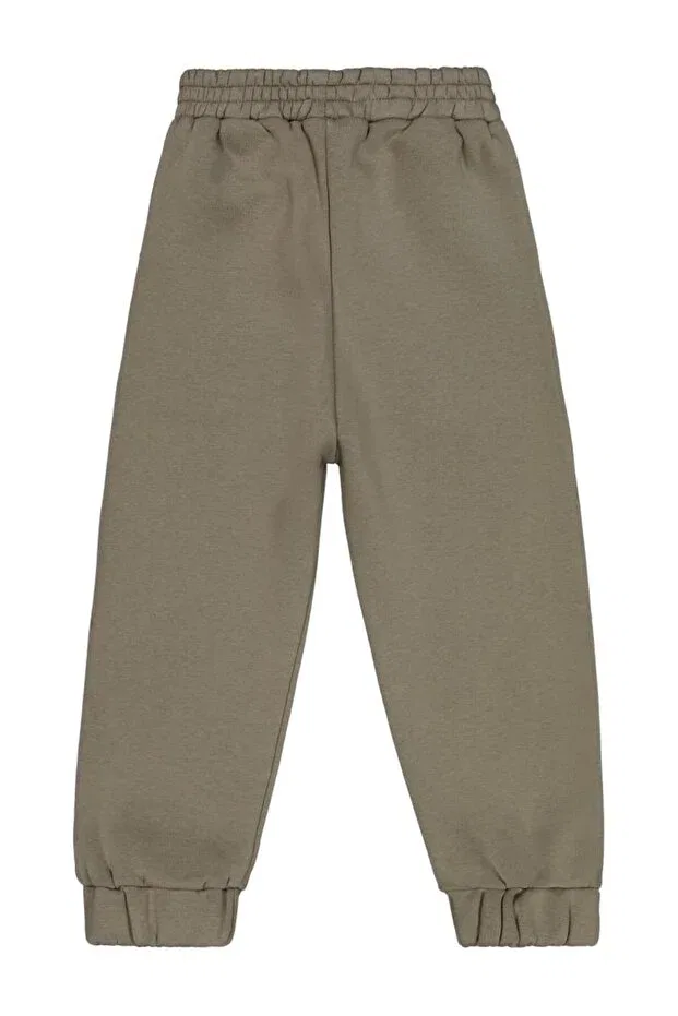 Детские спортивные штаны для мальчиков с принтом Yıldız printed ornamental laced, Civil Boys, Khaki — фото 2