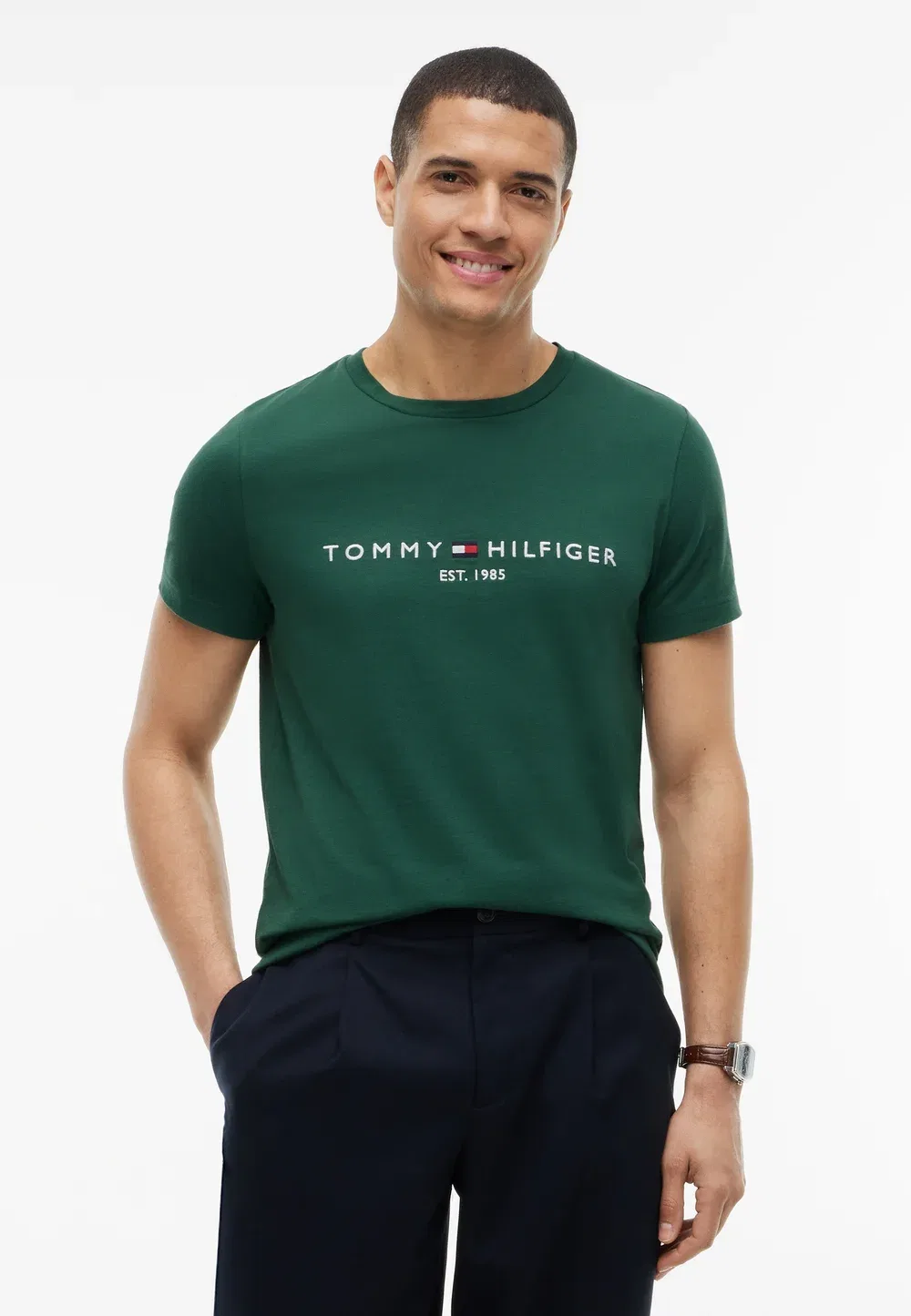 Футболка с логотипом - футболка с принтом Tommy Hilfiger, Ornamental Green