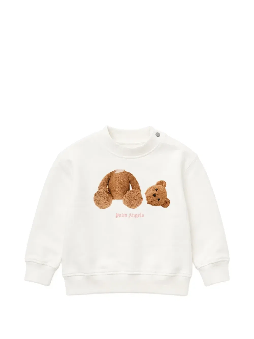 Свитер с принтом медведя Palm Angels Kids, белый