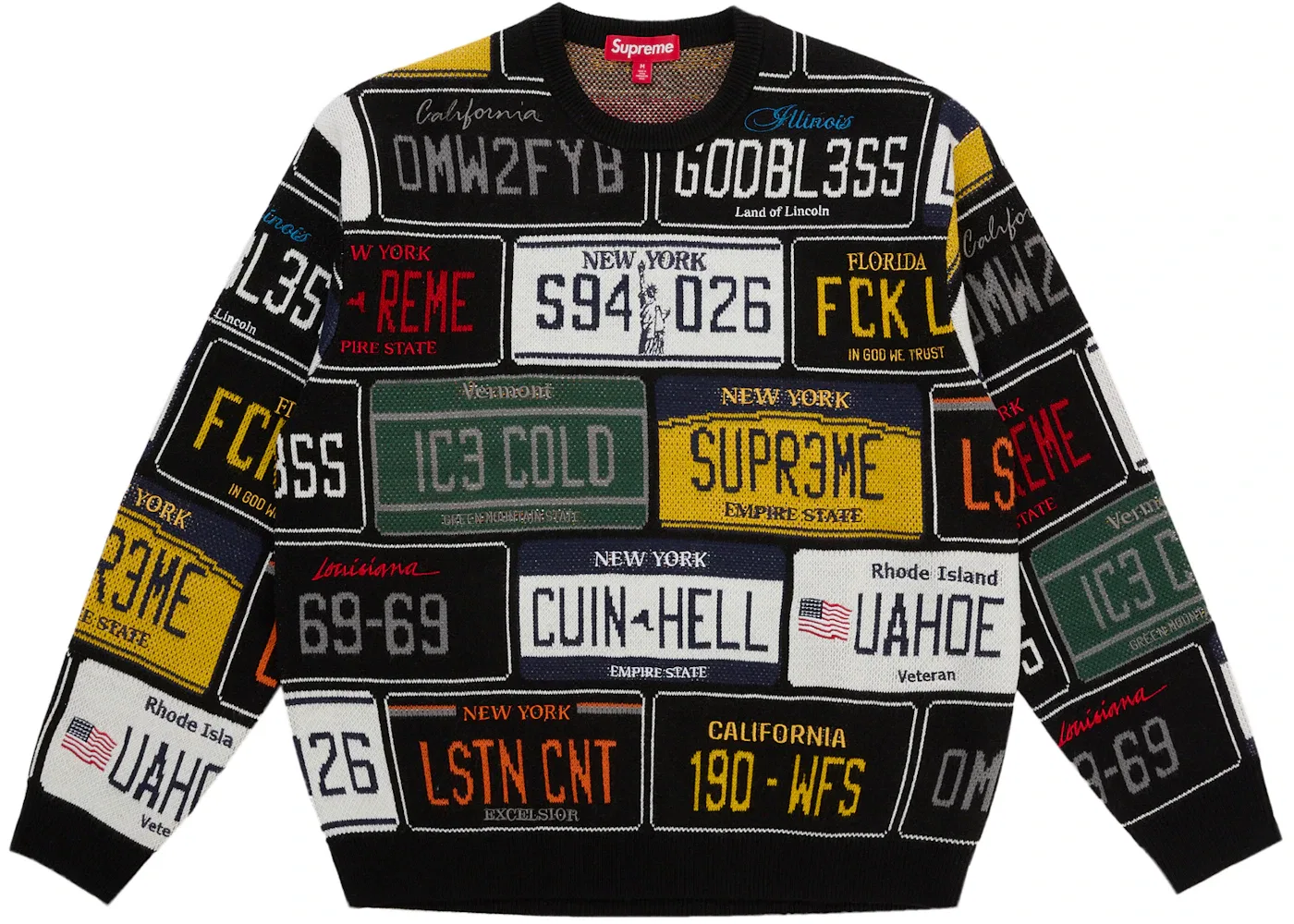Мужской свитер с принтом Supreme Sweater, Black
