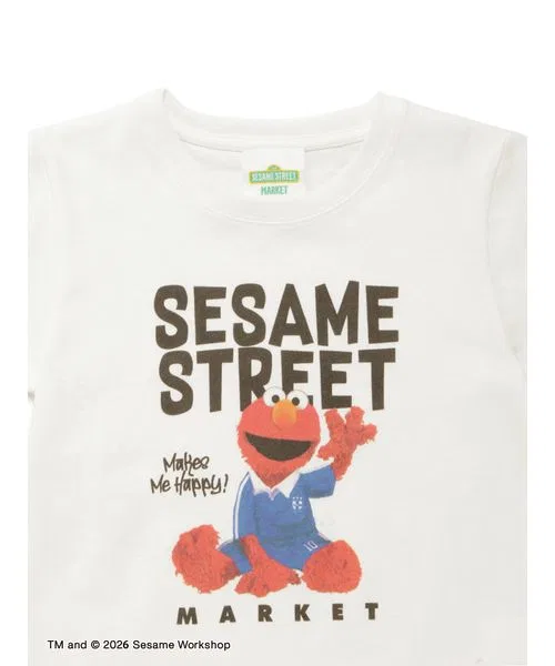 Детская футболка с принтом Soccer Sesame Street, белый — фото 4