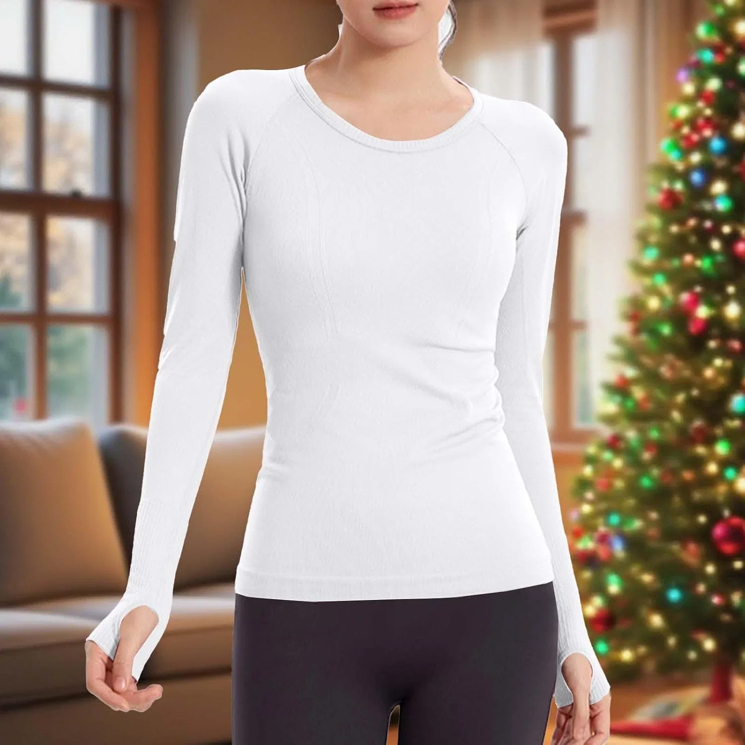 Женская быстросохнущая футболка для бега Seamless, White — фото 2