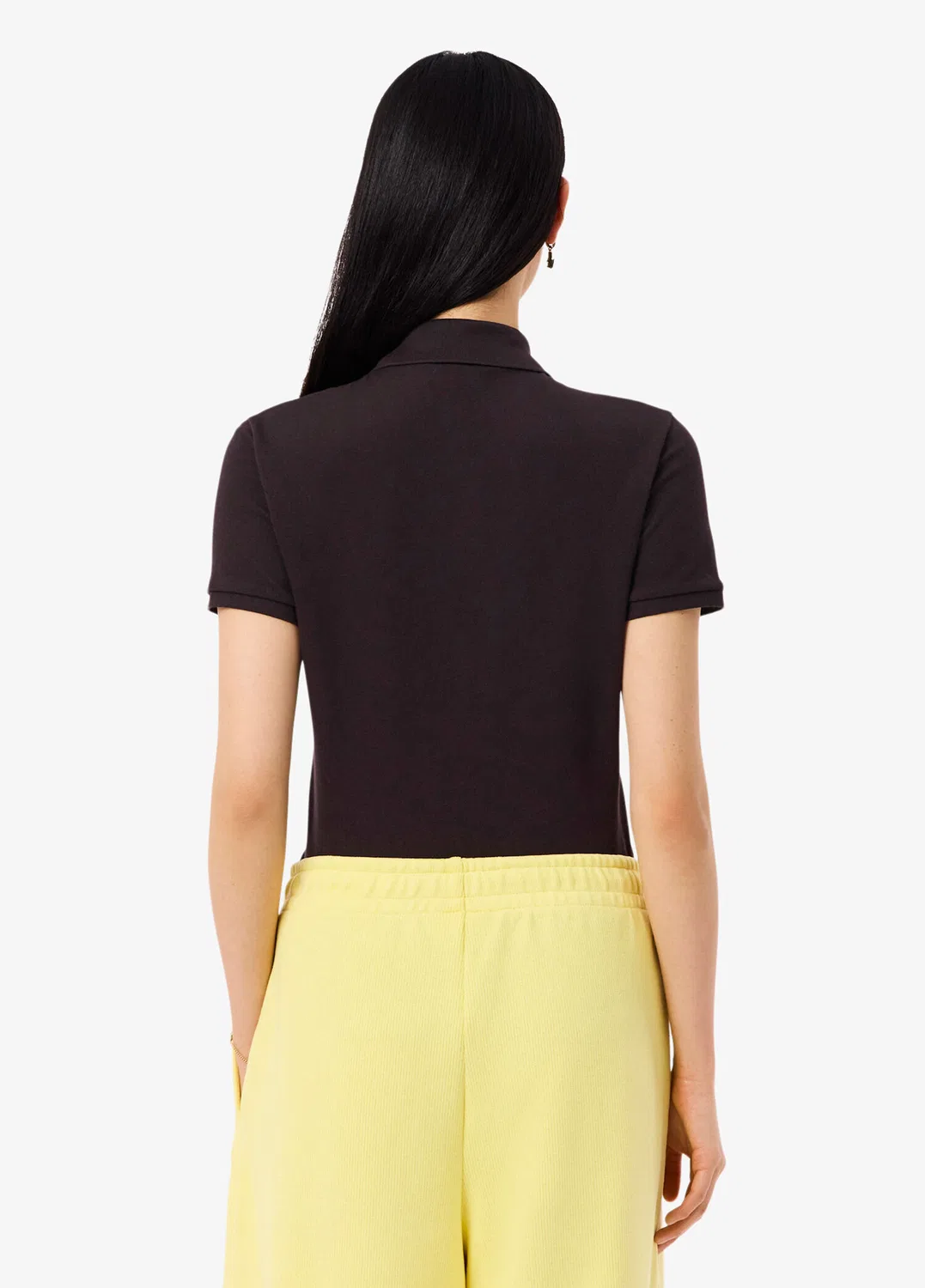 Поло Lacoste Slim Fit, коричневый — фото 3