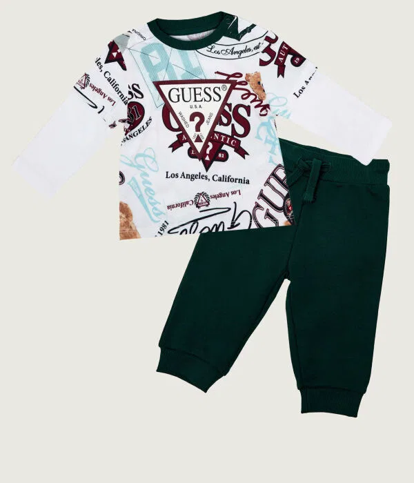 Детский комплект для мальчиков Regular Fit Guess, Verde Bottiglia