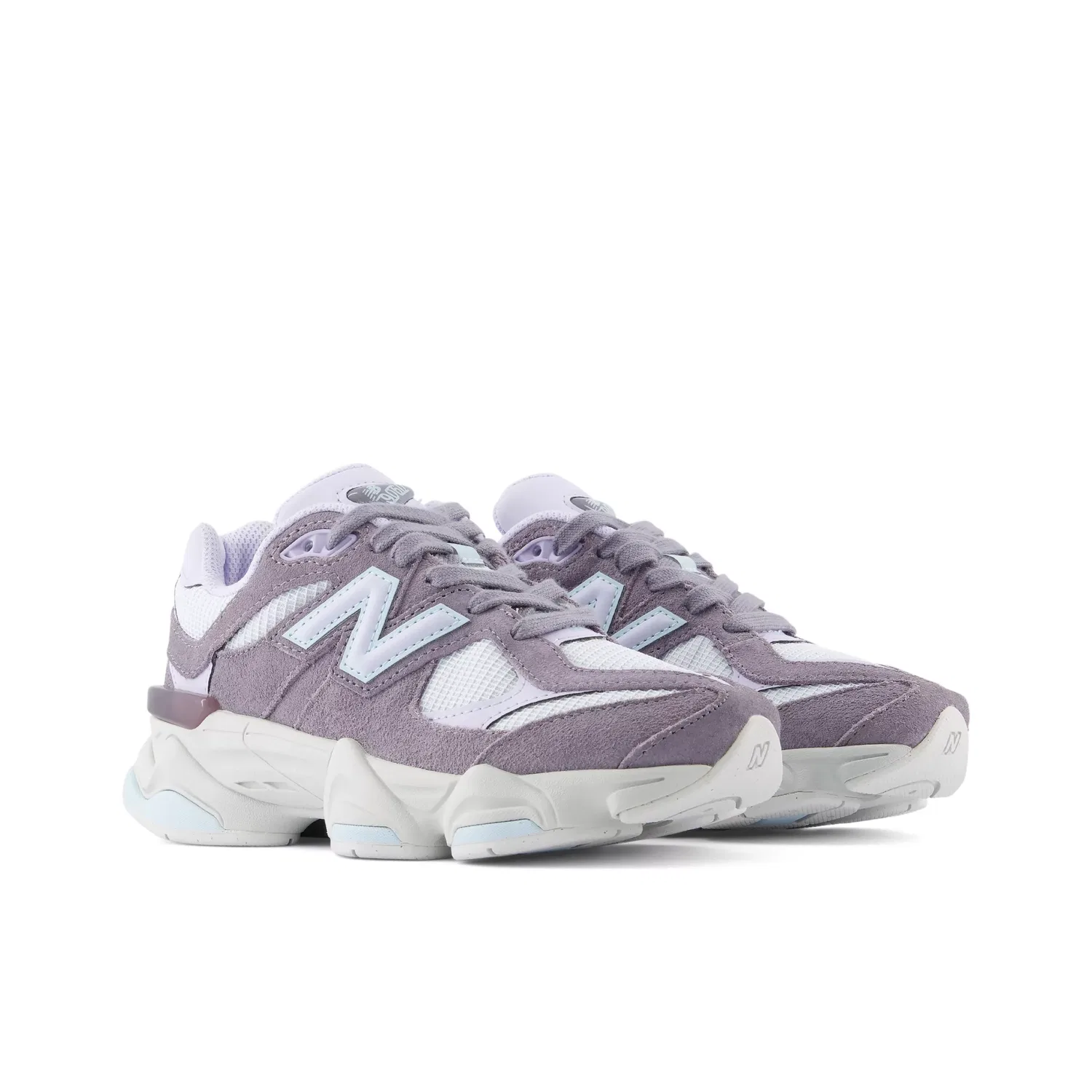 Детские кроссовки с шнуровкой 9060 Lace New Balance, Smoked Violet With Off-line Grey — фото 2