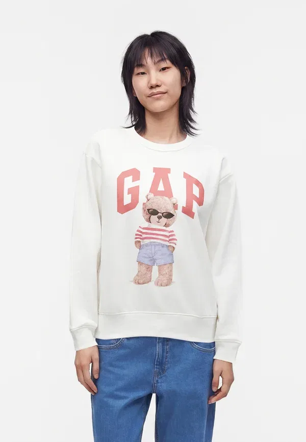 Толстовка Gap, белый/розовый