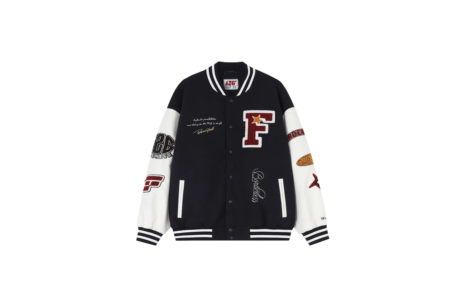 Детская бейсбольная куртка с воротником Baseball Jerseys, F426, Blue — фото 3