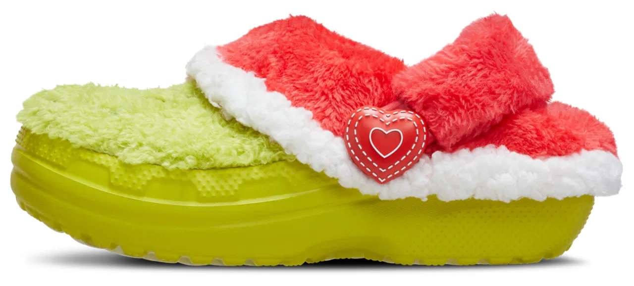 Детские сабо для мальчиков с утеплителем Grinch Crocs, Red/Green — фото 2