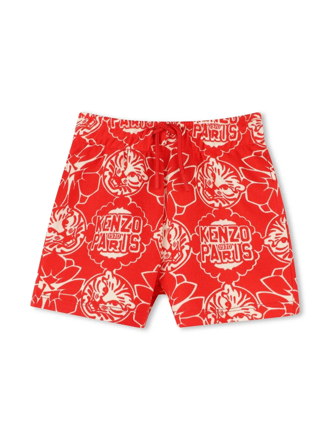 Шорты с логотипом на все изделие Kenzo, красный