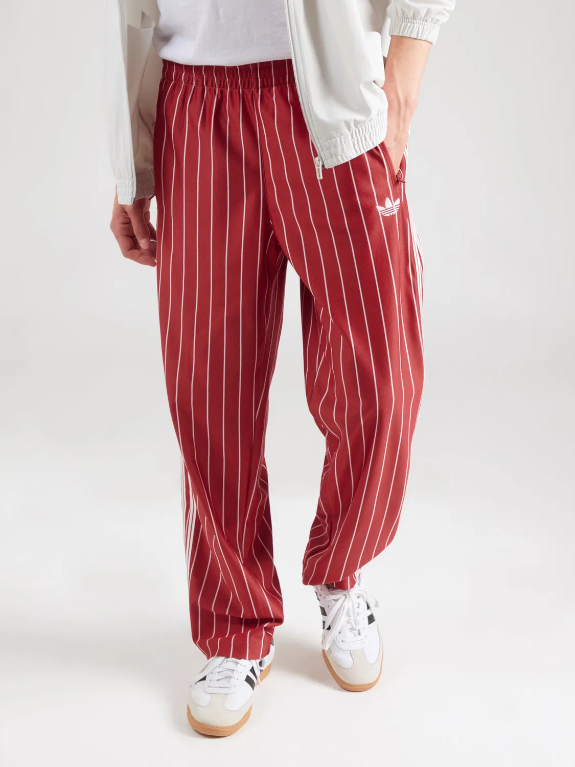 Брюки Adidas Originals свободного кроя FIREBIRD красного цвета — фото 3