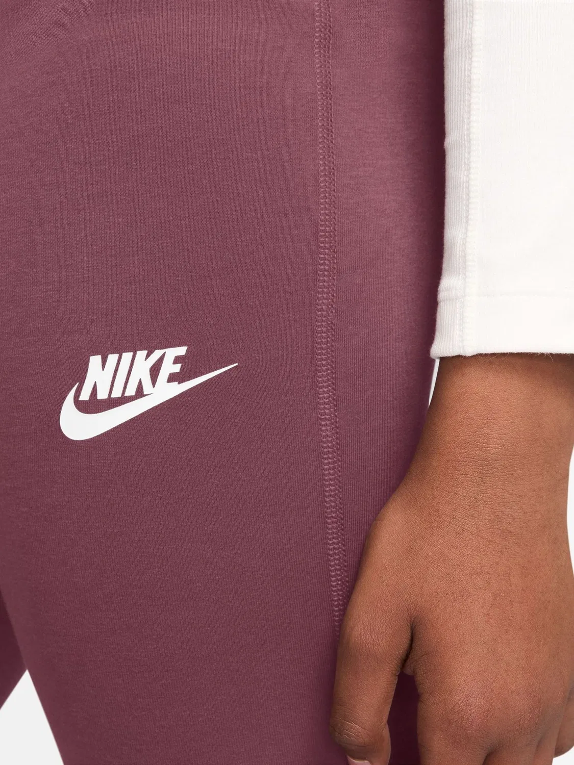 Леггинсы с завышенной талией и расклешенным низом Nike, Pink Smoke — фото 3