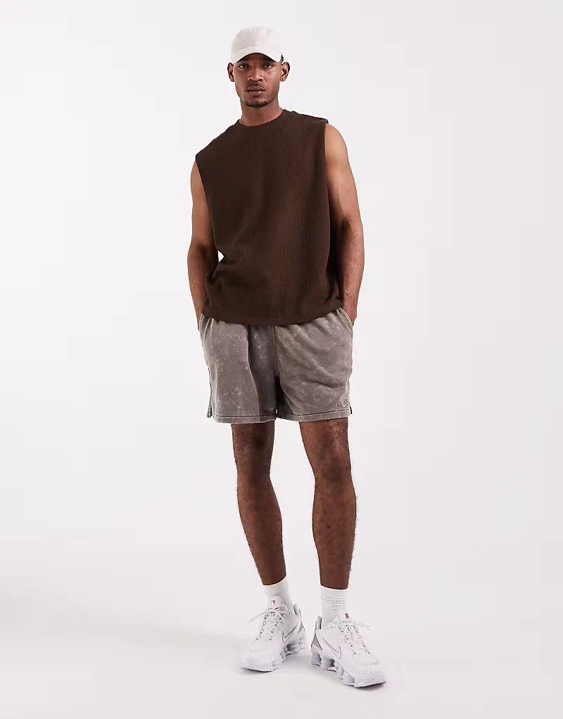 Шорты Nike Club Wash серого — фото 2