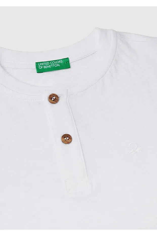 Детская футболка для мальчиков с коротким рукавом United Colors Of Benetton, White — фото 3