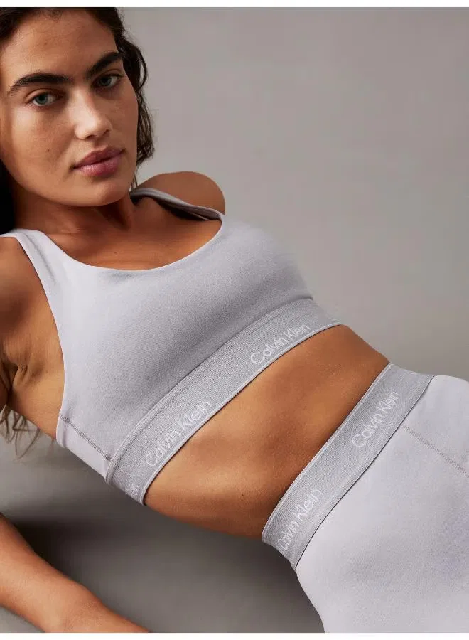 Леггинсы для спортзала 7/8 с дышащим стрейчем Calvin Klein, серый — фото 4