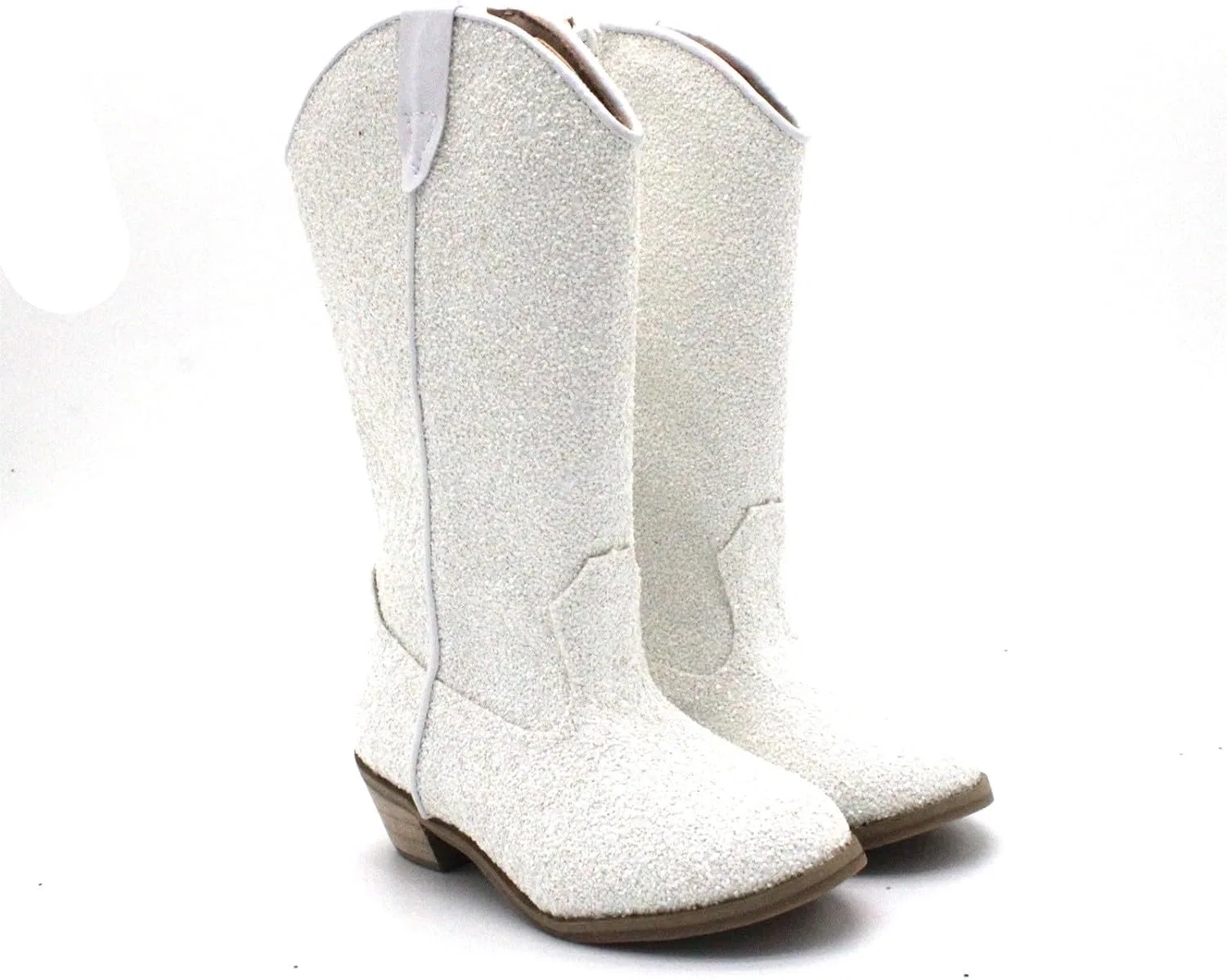 Детские сапоги для девочек с блестками CowgirlRiding Boots, White — фото 3