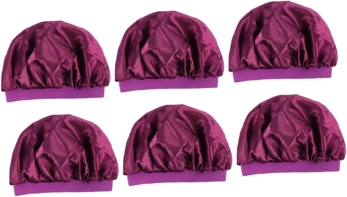 Шапочка для душа Satin, GALPADA, набор 6 шт, Фиолетовый