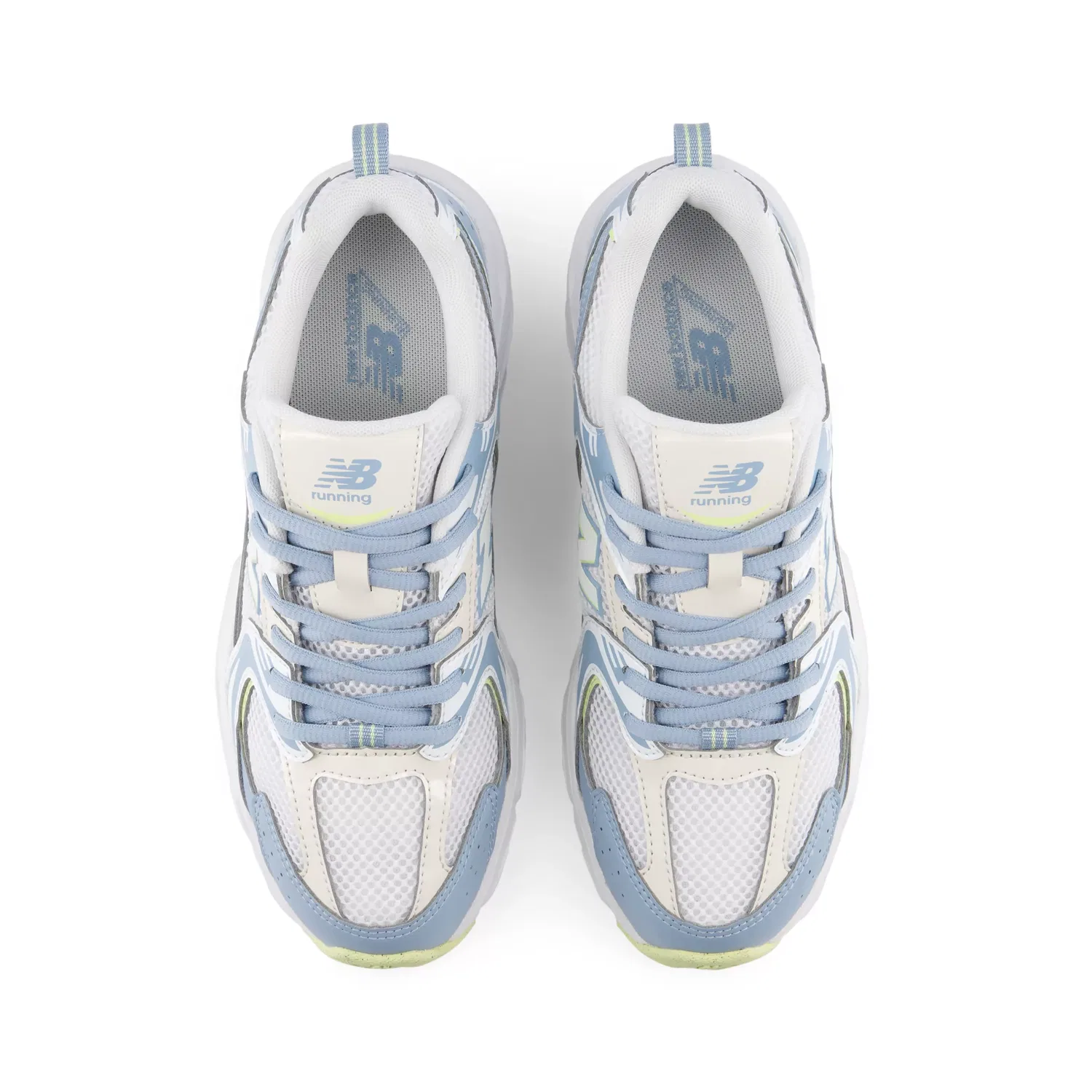 Детские кроссовки с шнуровкой 530 Lace New Balance, Light Arctic Grey With White — фото 4