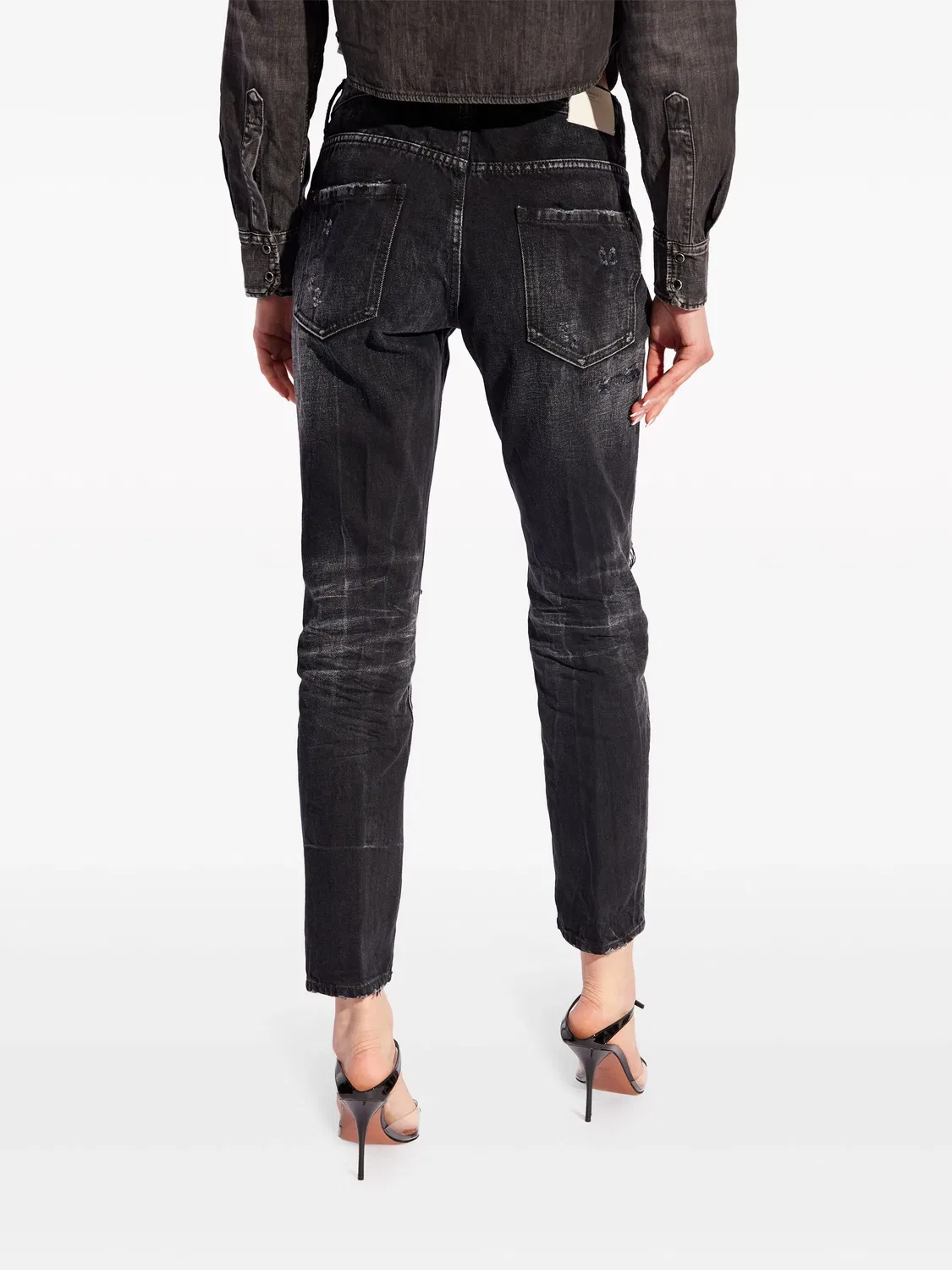 Узкие джинсы Cool Girl DSQUARED2, черный — фото 4