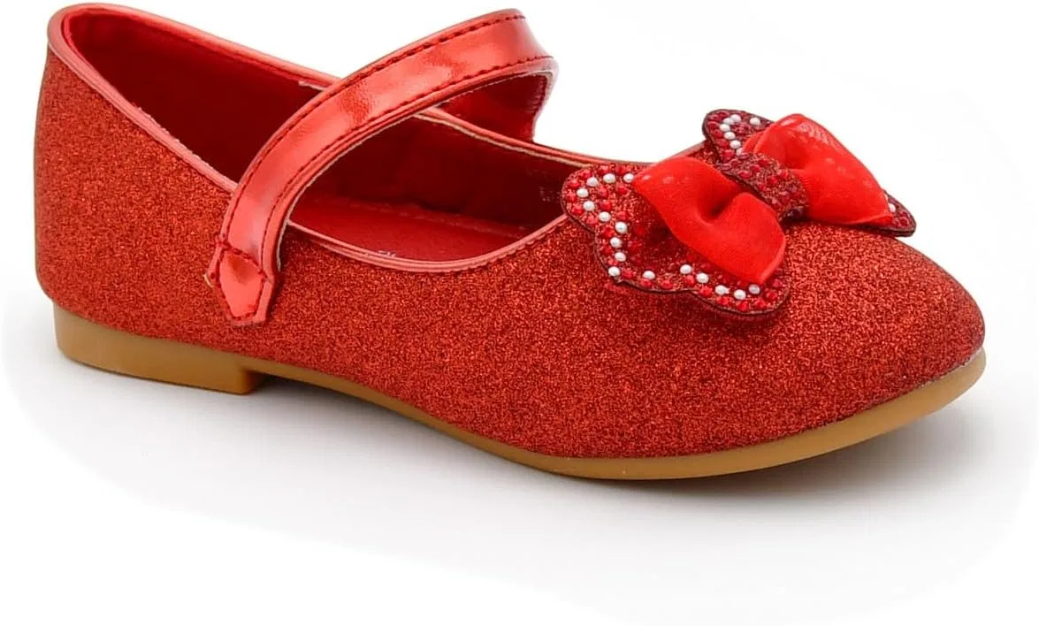 Детские балетки для девочек Nova Utopia Nova Footwear, Redglitter — фото 4