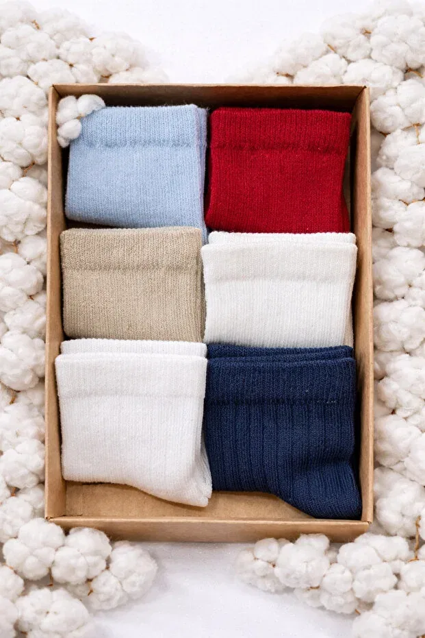 Детские носки для мальчиков 6-парный набор Cotton Baby Socks Mudizone, Derby — фото 4