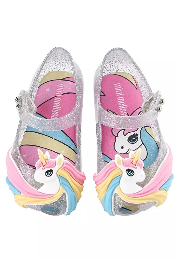 Детские балетки для девочек с принтом Ultragirl uni Mini Melissa, Gray — фото 2