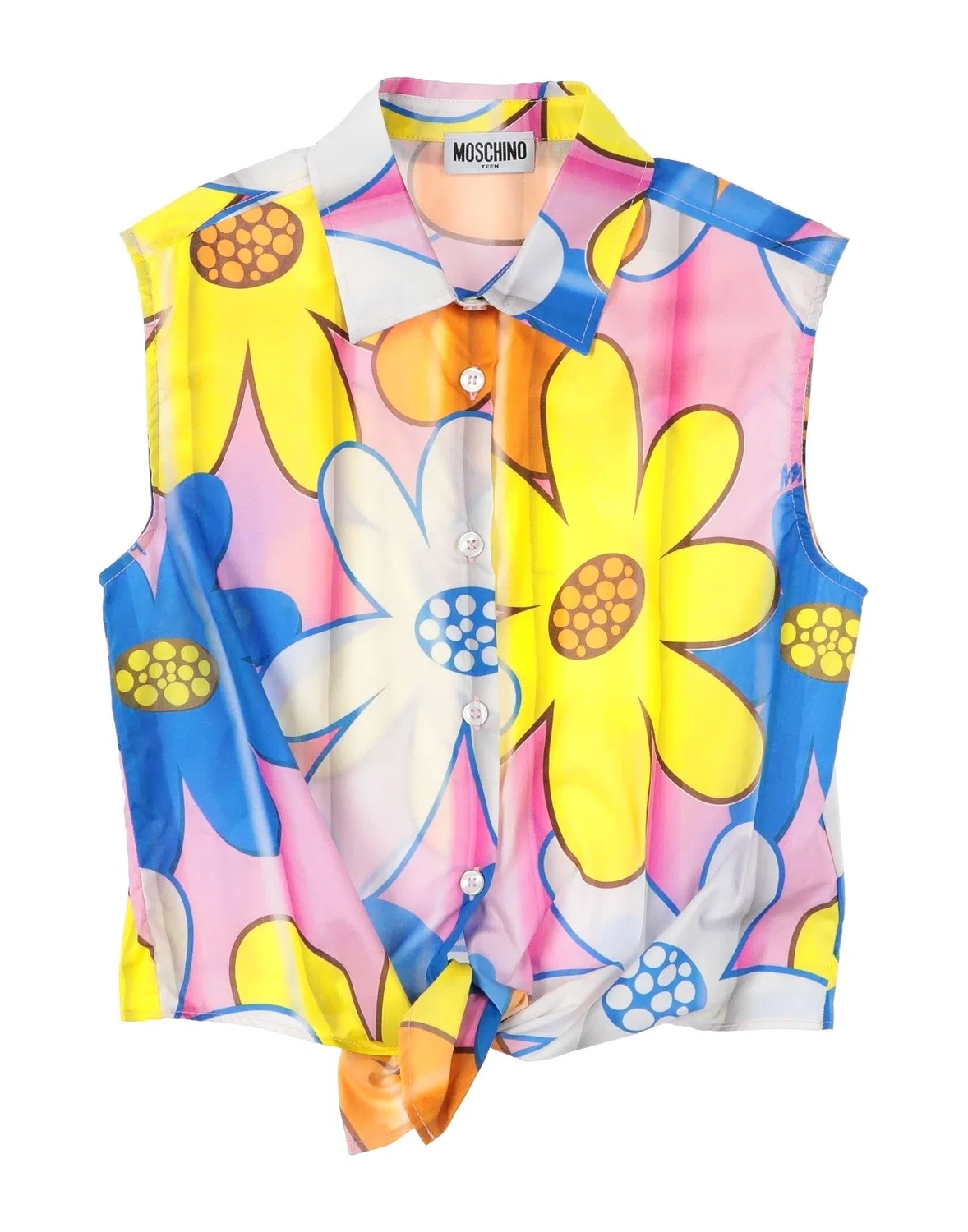 Рубашка без рукавов Moschino Teen, фуксия