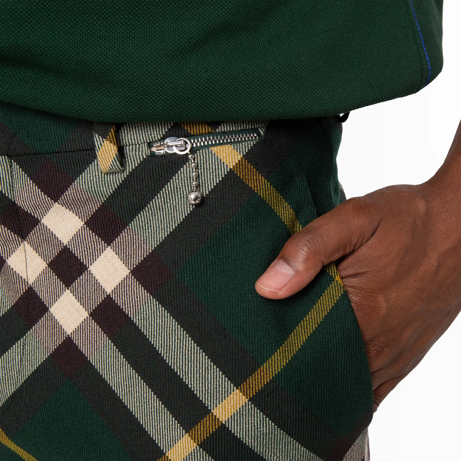 Брюки шерстяные с узором в клетку Tailored Check Pattern Wool Trousers Burberry, Ivy Ip Check — фото 2