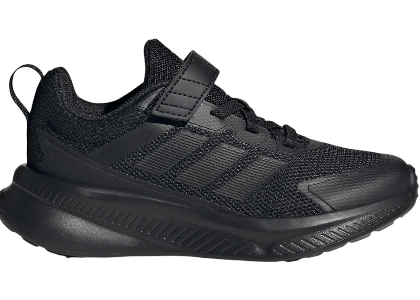 Детские кроссовки с длинным шнурком Adidas Fortarun 4.0 Core Black, Core Black, Core Black