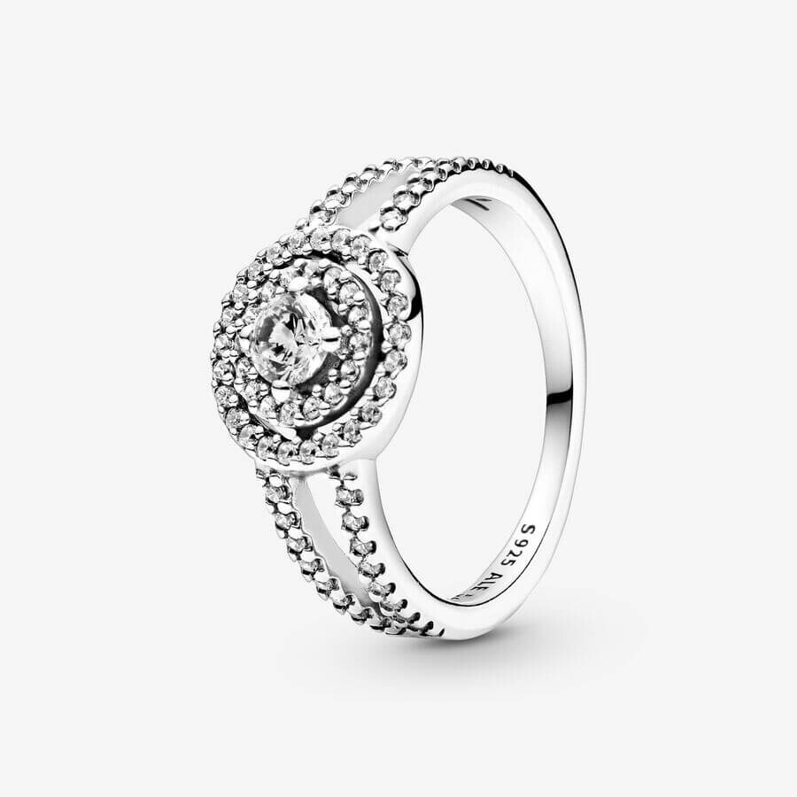 

Кольцо Pandora Timeless Sparkling Double Halo, серебро