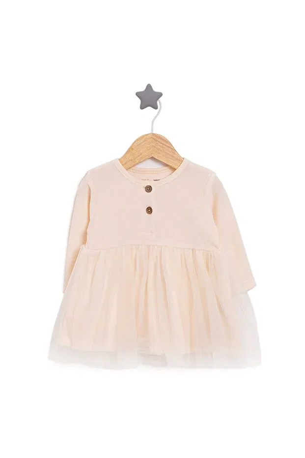 Детское платье для девочек бархатное Hellobaby newborn girl velvet dress baby girl Ebebek Hello Baby, Ecru