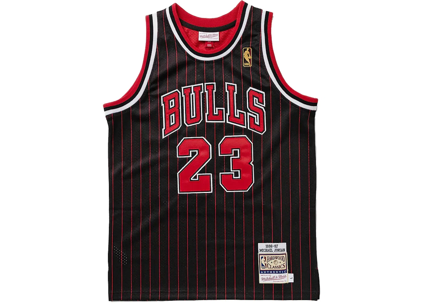 Детская баскетбольная джерси Michael Jordan Chicago Bulls с принтом Mitchell & Ness, Black/Red/White