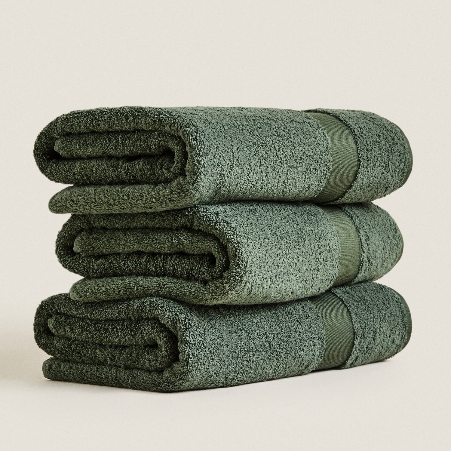 Набор полотенец Zara Home High Quality Cotton, 3 предмета, зеленый — фото 3