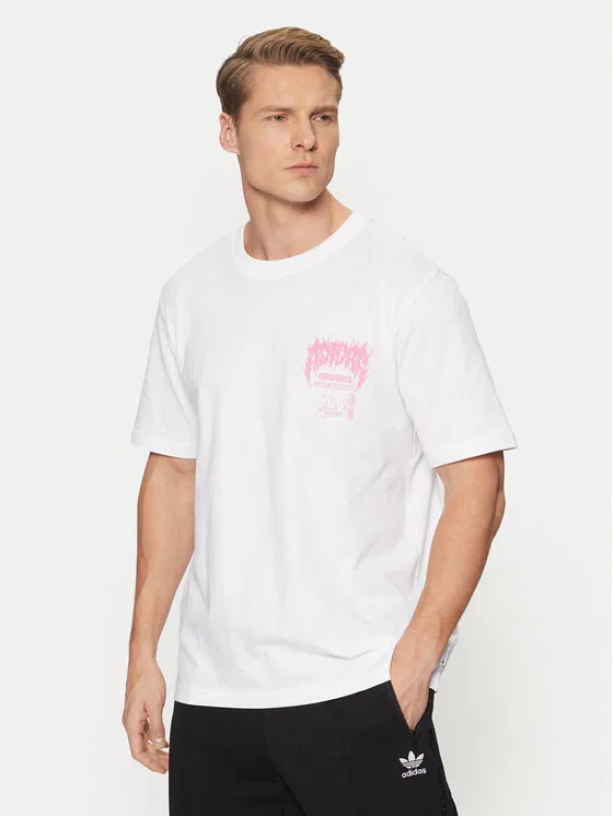 Футболка regular fit Trefoil Series Fashion Elevated Tee Adidas, белый