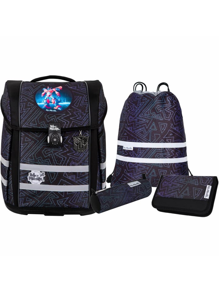 

McNeill PERFECTO Набор школьных ранцев из 5 предметов TRON черного цвета