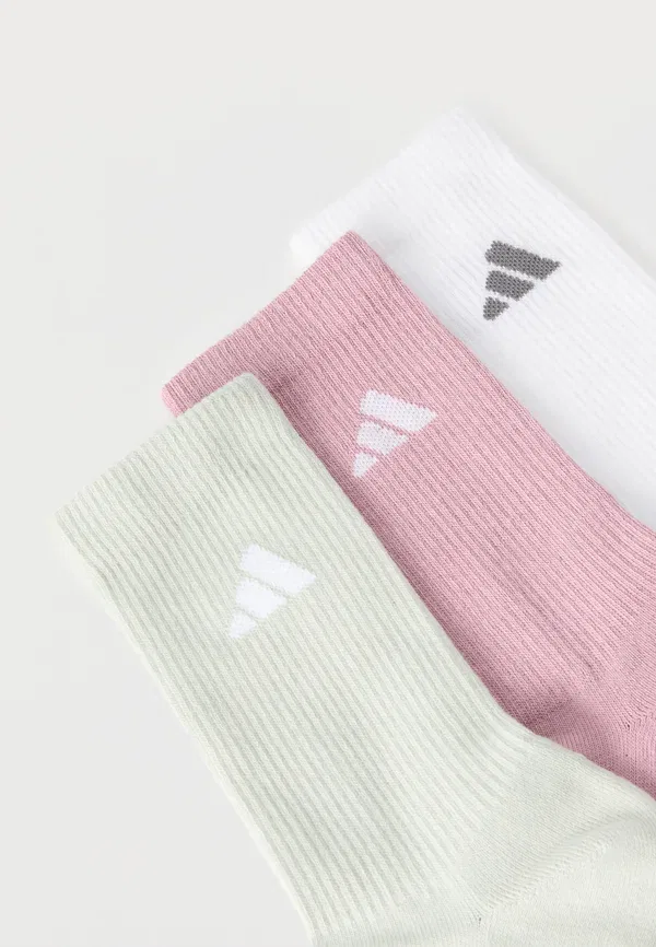 Набор из 3 спортивных носков унисекс Adidas Performance, белый/зеленый/серый/сиреневый — фото 2