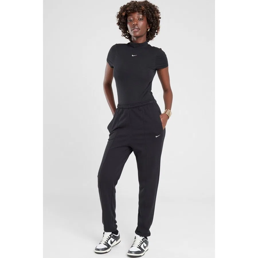 Женские спортивные брюки с высокой посадкой Nike Sportswear Chill Terry, Черный — фото 4