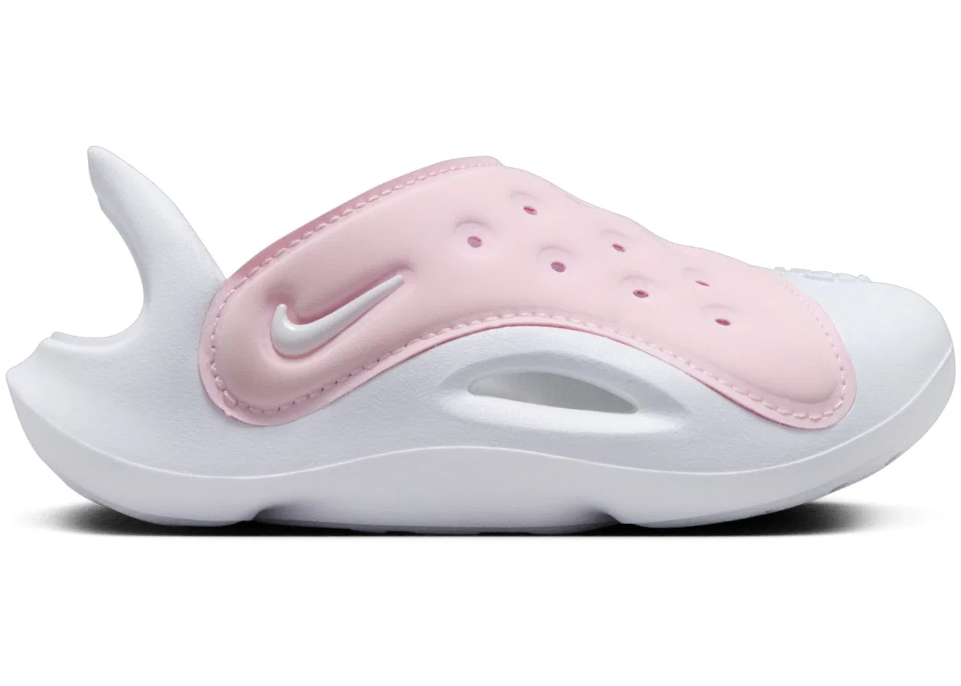 Детские шлепанцы с принтом Nike Aqua Swoosh Nike, Pink Foam White