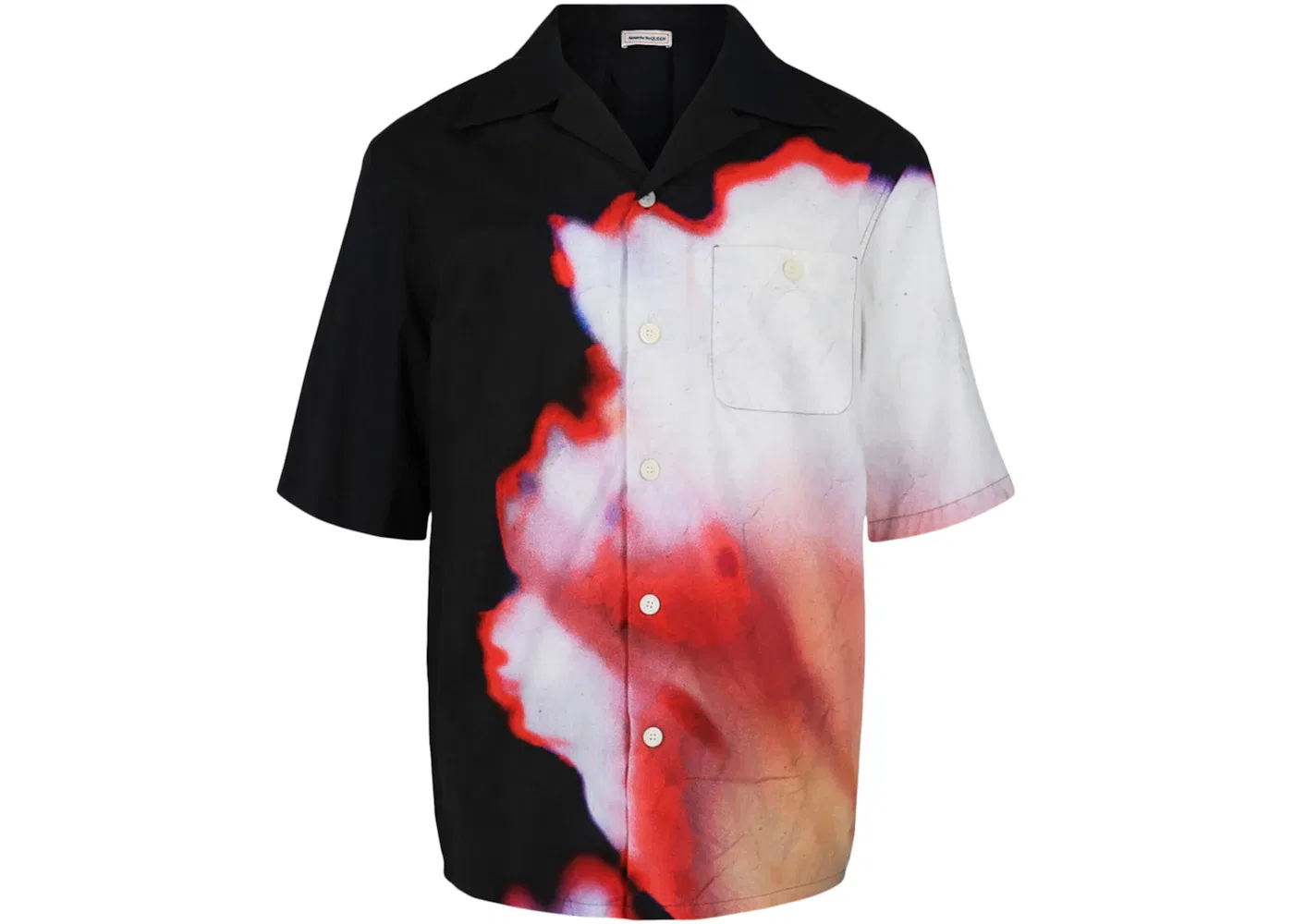 Мужская рубашка с принтом Alexander McQueen Solarized Hawaiian Shirt, Multi