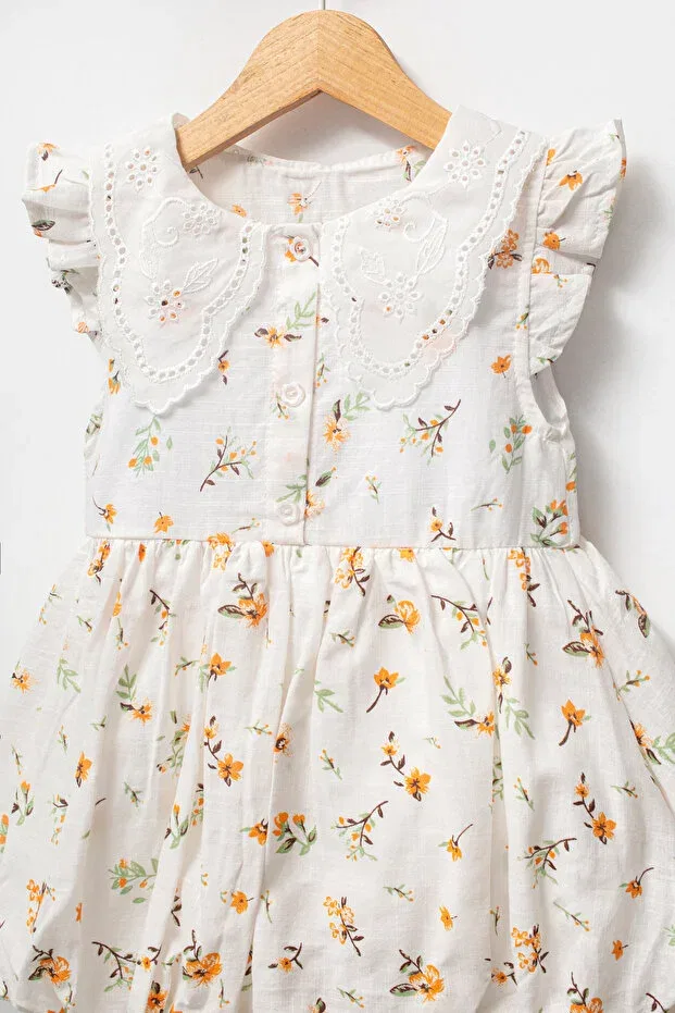 Детское платье для девочек с принтом Balloon Skirt Dress Jikko Baby, Orange — фото 4