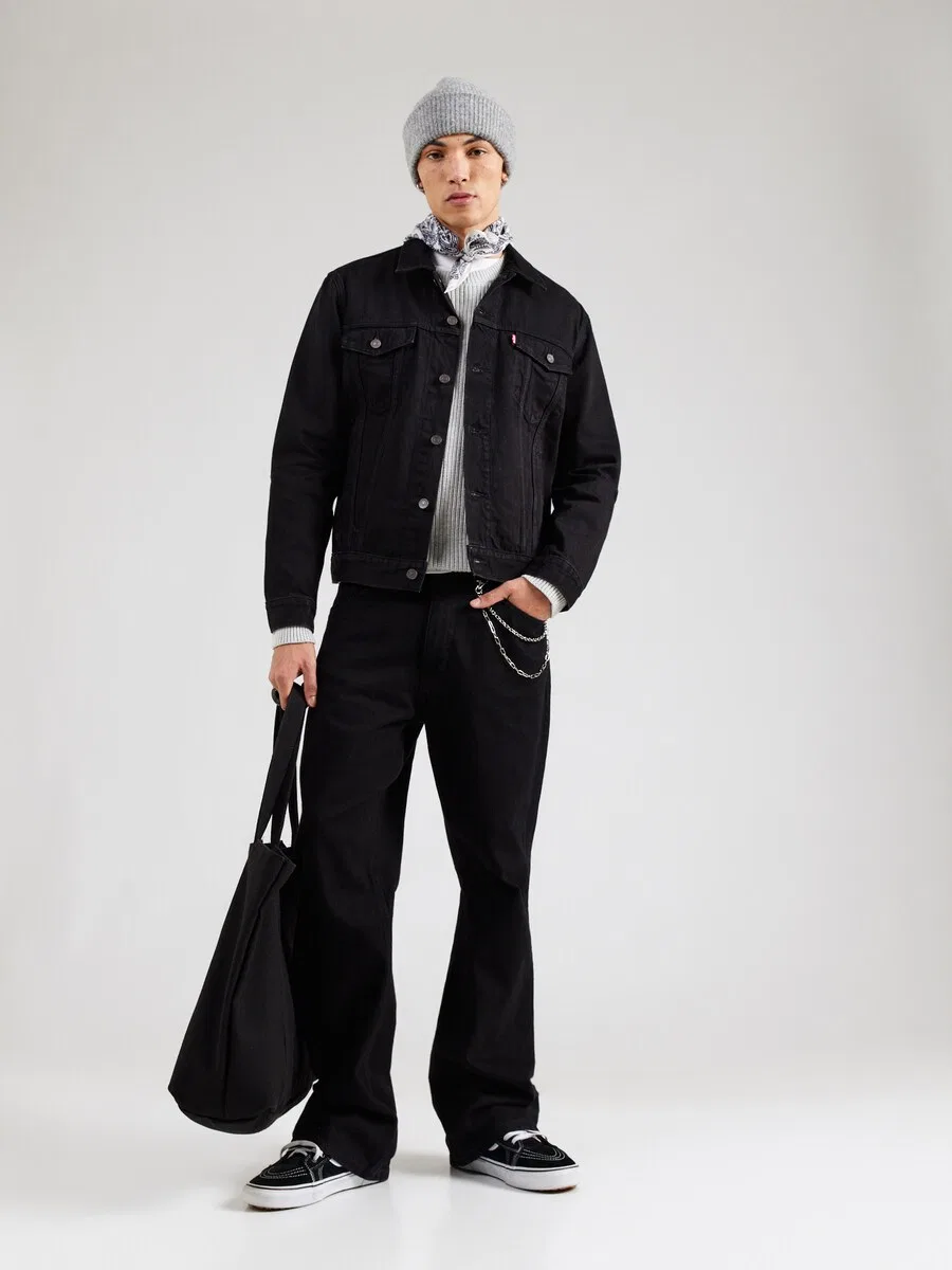 Куртка LEVI'S Between-Season 'The Trucker' черного цвета — фото 4