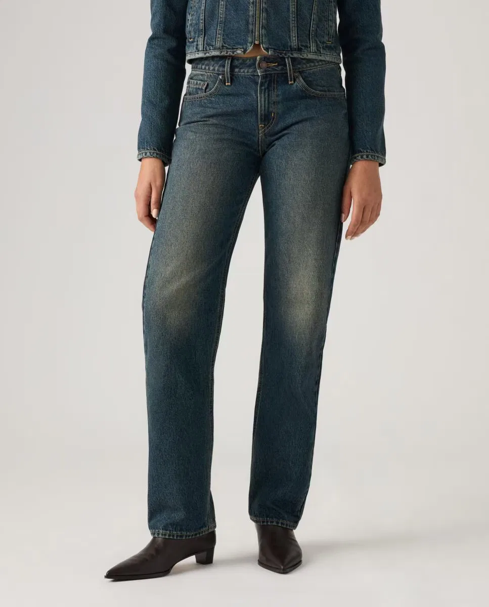 Женское прямые джинсы с низкой посадкой, Vaquero Slim Low Straight, Levi's, темно-синий — фото 3