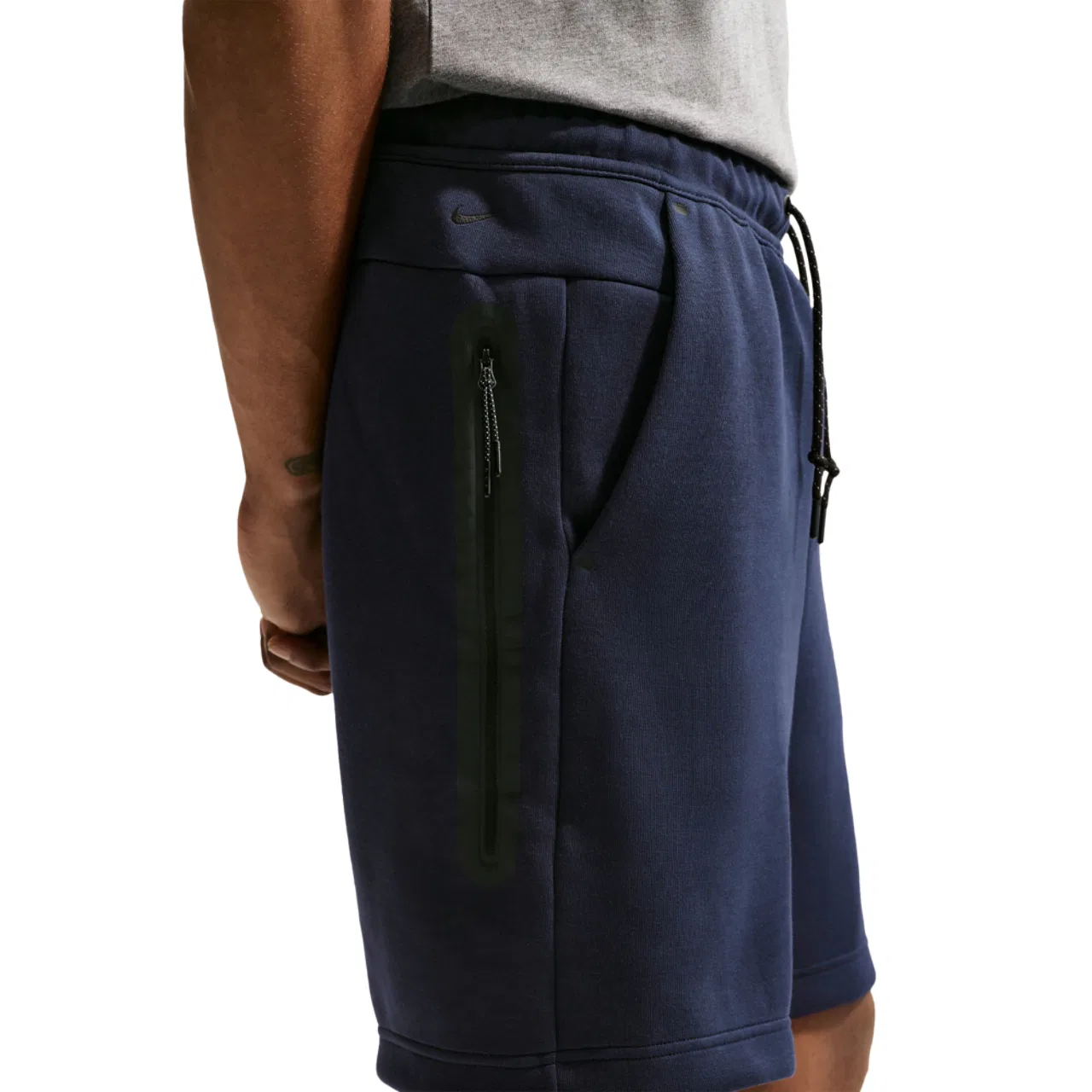 Шорты мужские Tech Fleece Nike, красный/темно-синий — фото 2