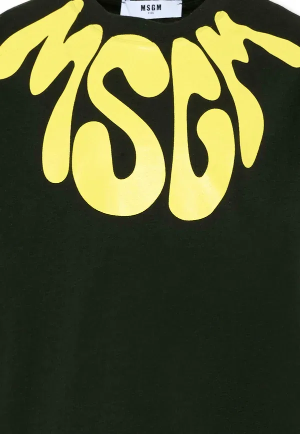 Футболка с принтом T-shirt unisex Msgm black, черный — фото 3