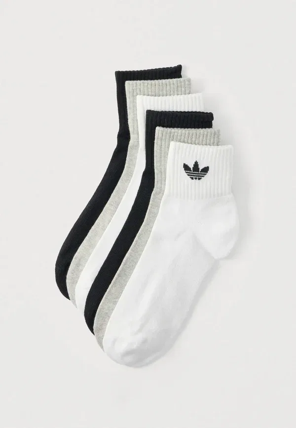 Носки средней длины, комплект из 6 пар, унисекс Adidas Originals, белый/черный/серый