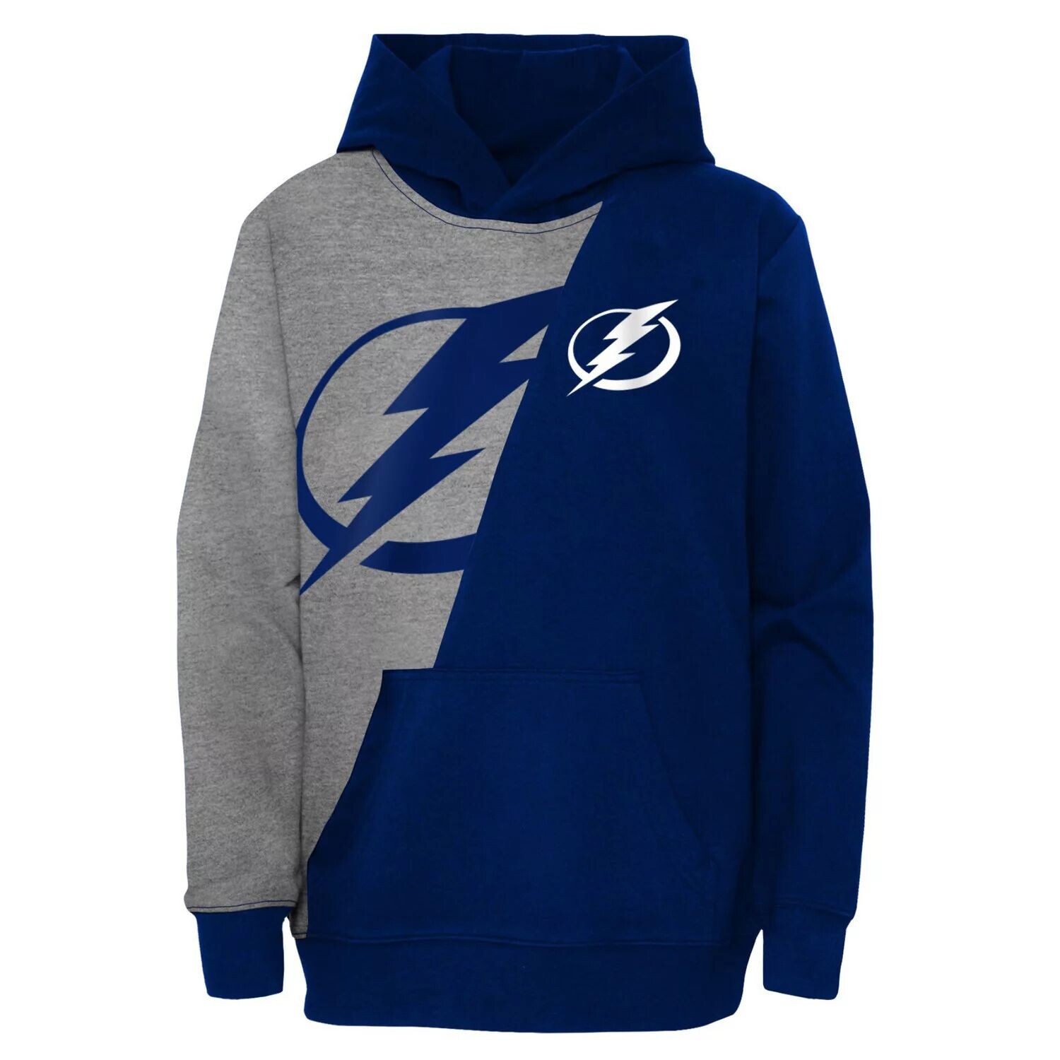 Непревзойденный пуловер с капюшоном Tampa Bay Lightning серого/синего цвета для дошкольников Outerstuff — фото 2