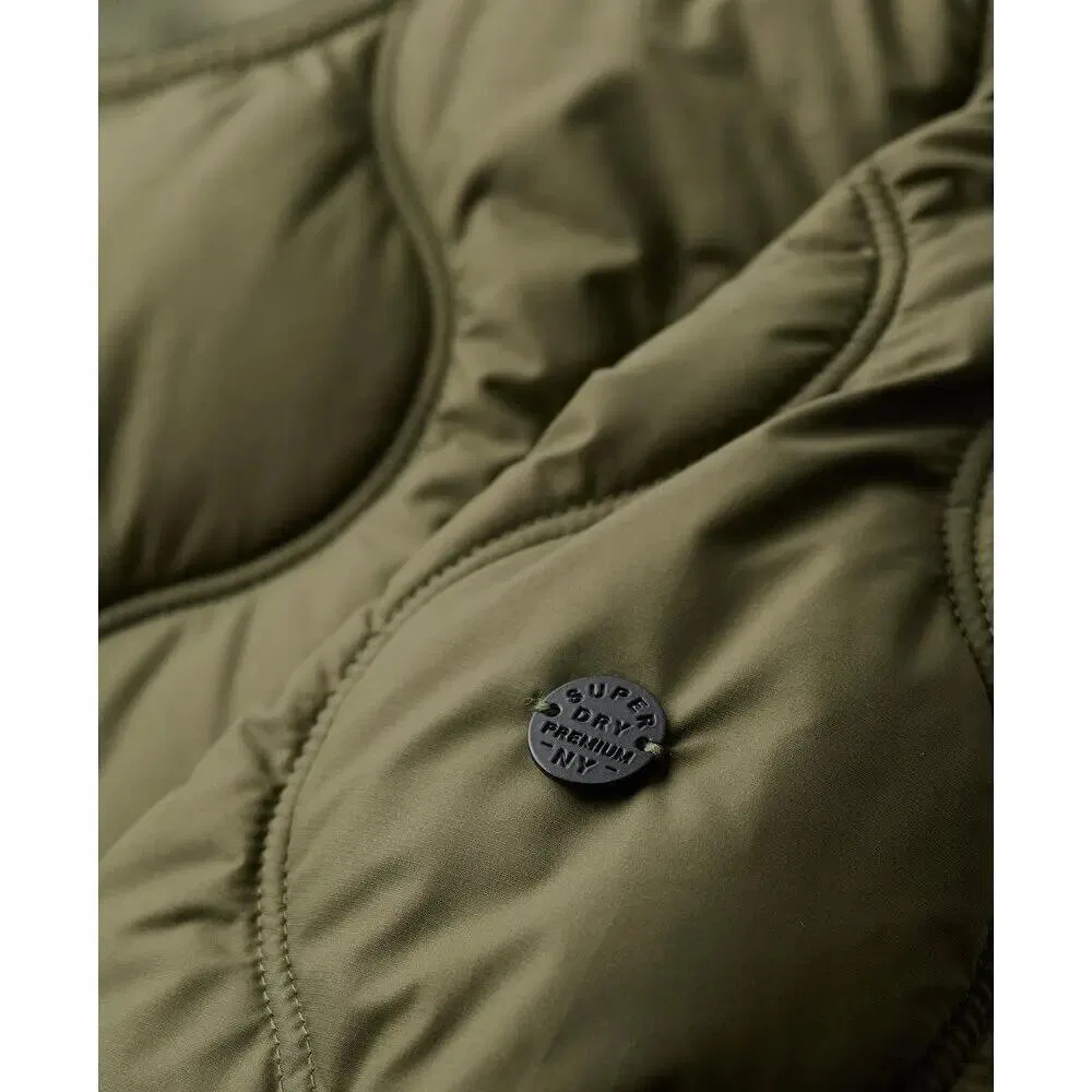 Женская длинная стеганая куртка Superdry, Цвет Grun — фото 2