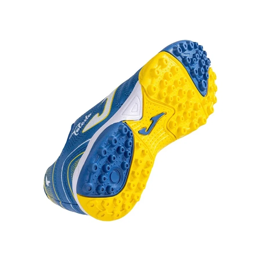 Детские бутсы для футзала Toledo Jr Joma, Темно-синий/Оранжевый — фото 4